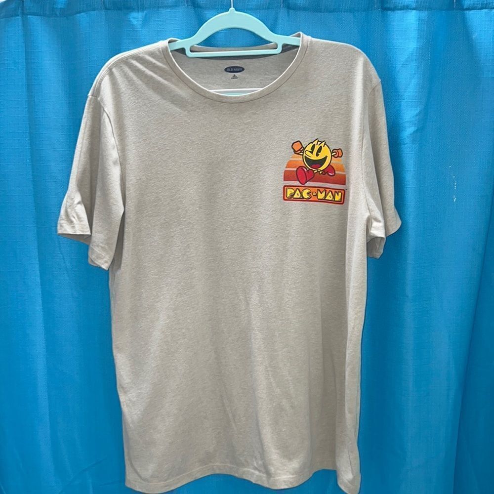 PAC Man shirt yellow cream red